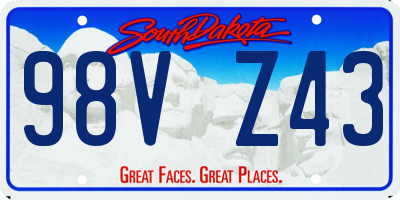 SD license plate 98VZ43