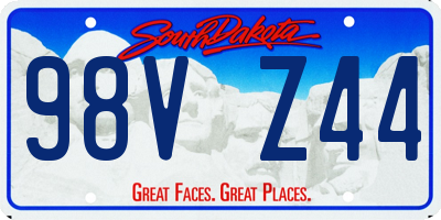 SD license plate 98VZ44