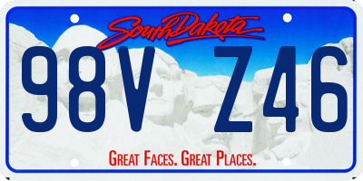 SD license plate 98VZ46