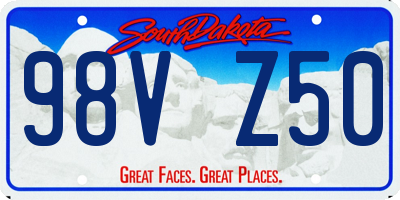 SD license plate 98VZ50