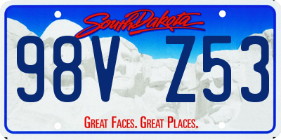 SD license plate 98VZ53