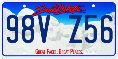 SD license plate 98VZ56
