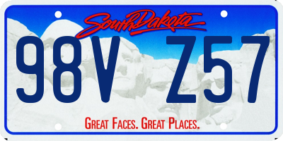 SD license plate 98VZ57