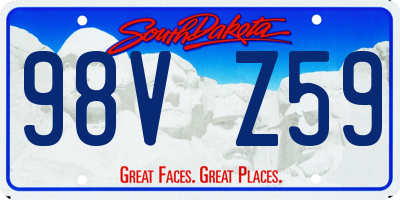 SD license plate 98VZ59