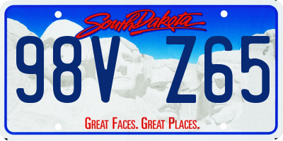 SD license plate 98VZ65