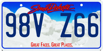 SD license plate 98VZ66
