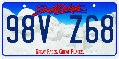 SD license plate 98VZ68