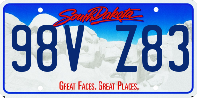 SD license plate 98VZ83