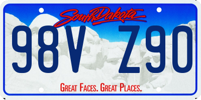 SD license plate 98VZ90