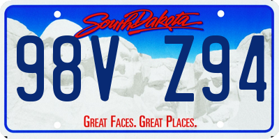SD license plate 98VZ94