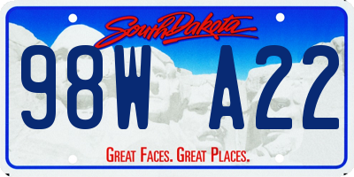 SD license plate 98WA22