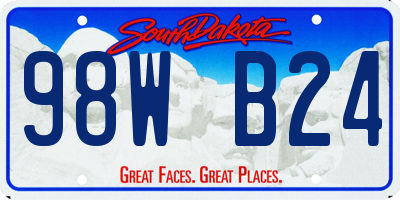 SD license plate 98WB24