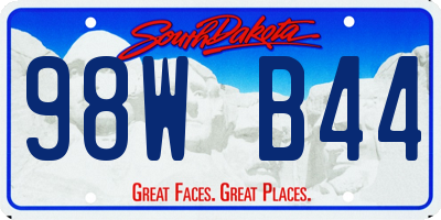 SD license plate 98WB44