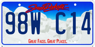 SD license plate 98WC14