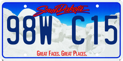 SD license plate 98WC15