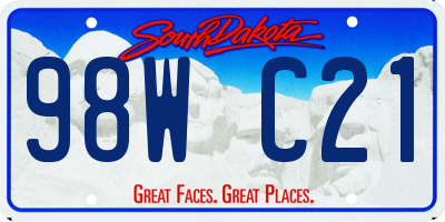 SD license plate 98WC21