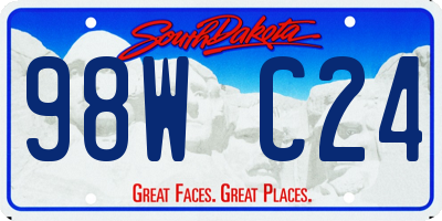 SD license plate 98WC24