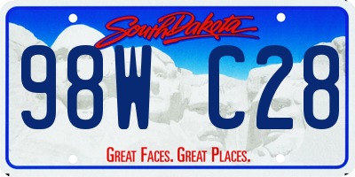 SD license plate 98WC28