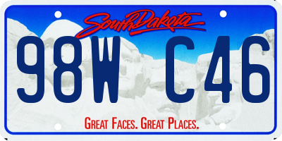 SD license plate 98WC46