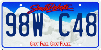 SD license plate 98WC48