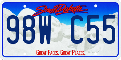 SD license plate 98WC55