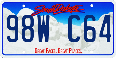 SD license plate 98WC64