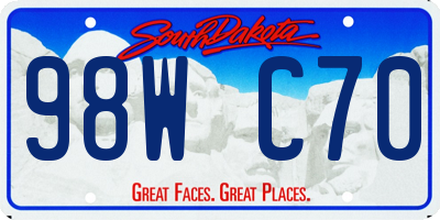SD license plate 98WC70
