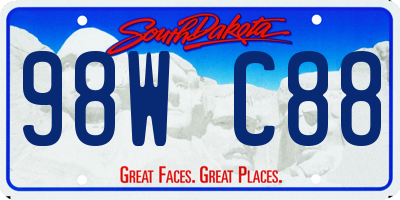 SD license plate 98WC88