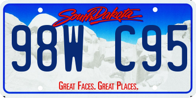SD license plate 98WC95