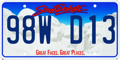 SD license plate 98WD13