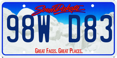 SD license plate 98WD83
