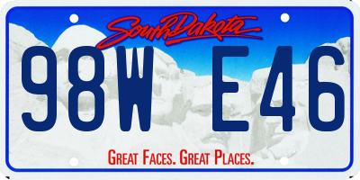 SD license plate 98WE46