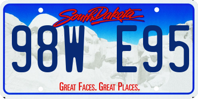 SD license plate 98WE95