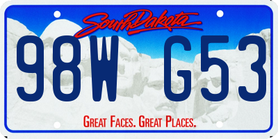 SD license plate 98WG53