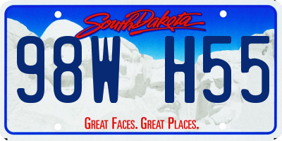 SD license plate 98WH55