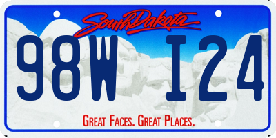 SD license plate 98WI24