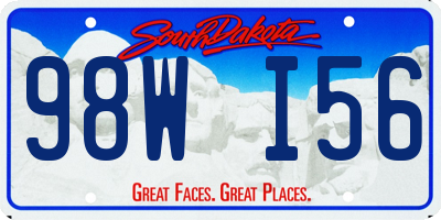 SD license plate 98WI56