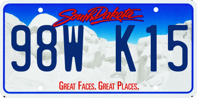 SD license plate 98WK15