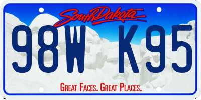 SD license plate 98WK95
