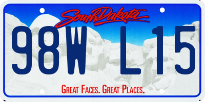 SD license plate 98WL15