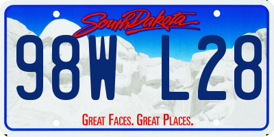SD license plate 98WL28