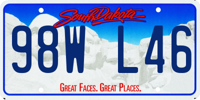 SD license plate 98WL46