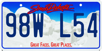 SD license plate 98WL54