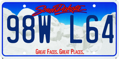 SD license plate 98WL64