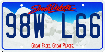 SD license plate 98WL66