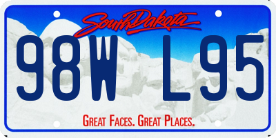 SD license plate 98WL95