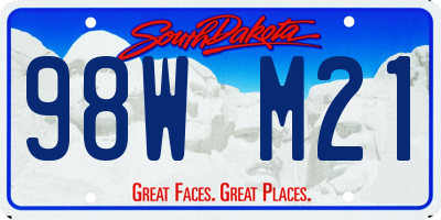 SD license plate 98WM21