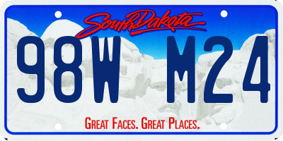 SD license plate 98WM24