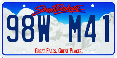 SD license plate 98WM41