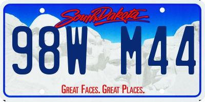 SD license plate 98WM44